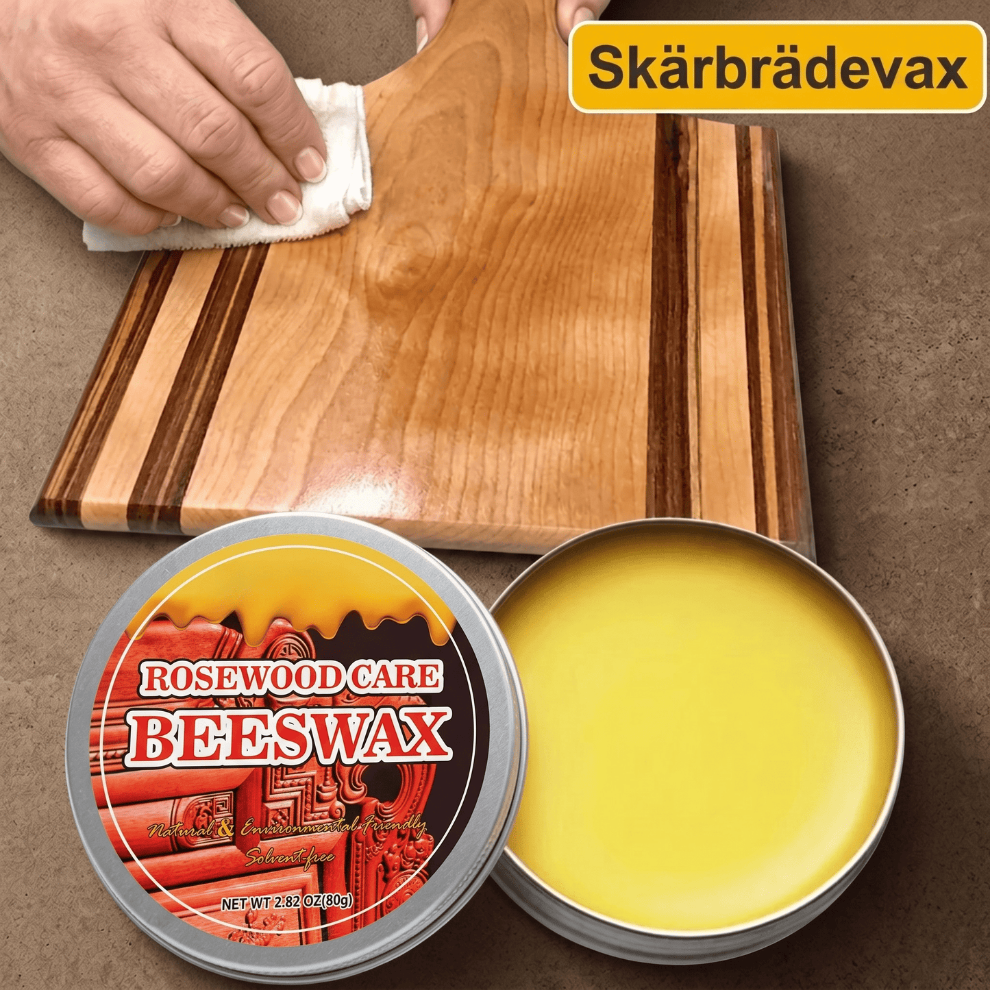 Naturlig Bivaxbalsam för Träredskap och Skärbrädor – 80g - TYKO