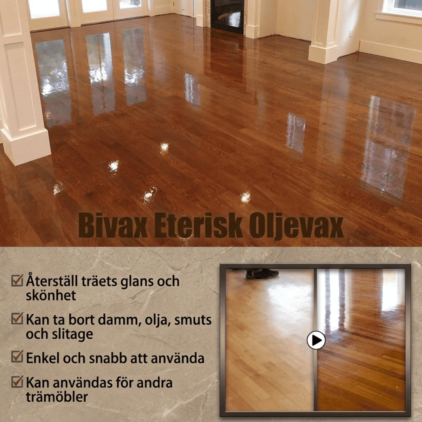 WaxHaven™ – Naturlig Bivaxspray för Trä och Möbler