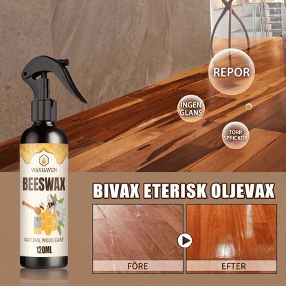 WaxHaven™ – Naturlig Bivaxspray för Trä och Möbler